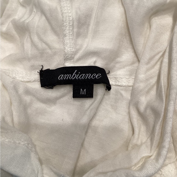 Ambiance, M, Cream Black Sweater w/hood - Picture 3 of 3